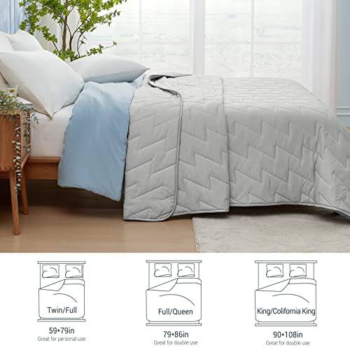 Ultra-Light Cooling Comforter with Dual-Texture Design for Summer