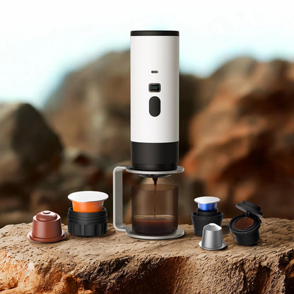 Portable 15-Bar Espresso Machine - Cordless Design for Travel