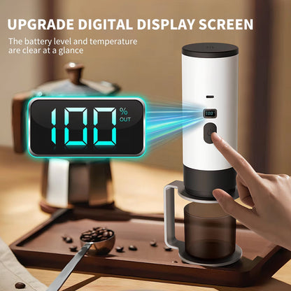 Portable 15-Bar Espresso Machine - Cordless Design for Travel