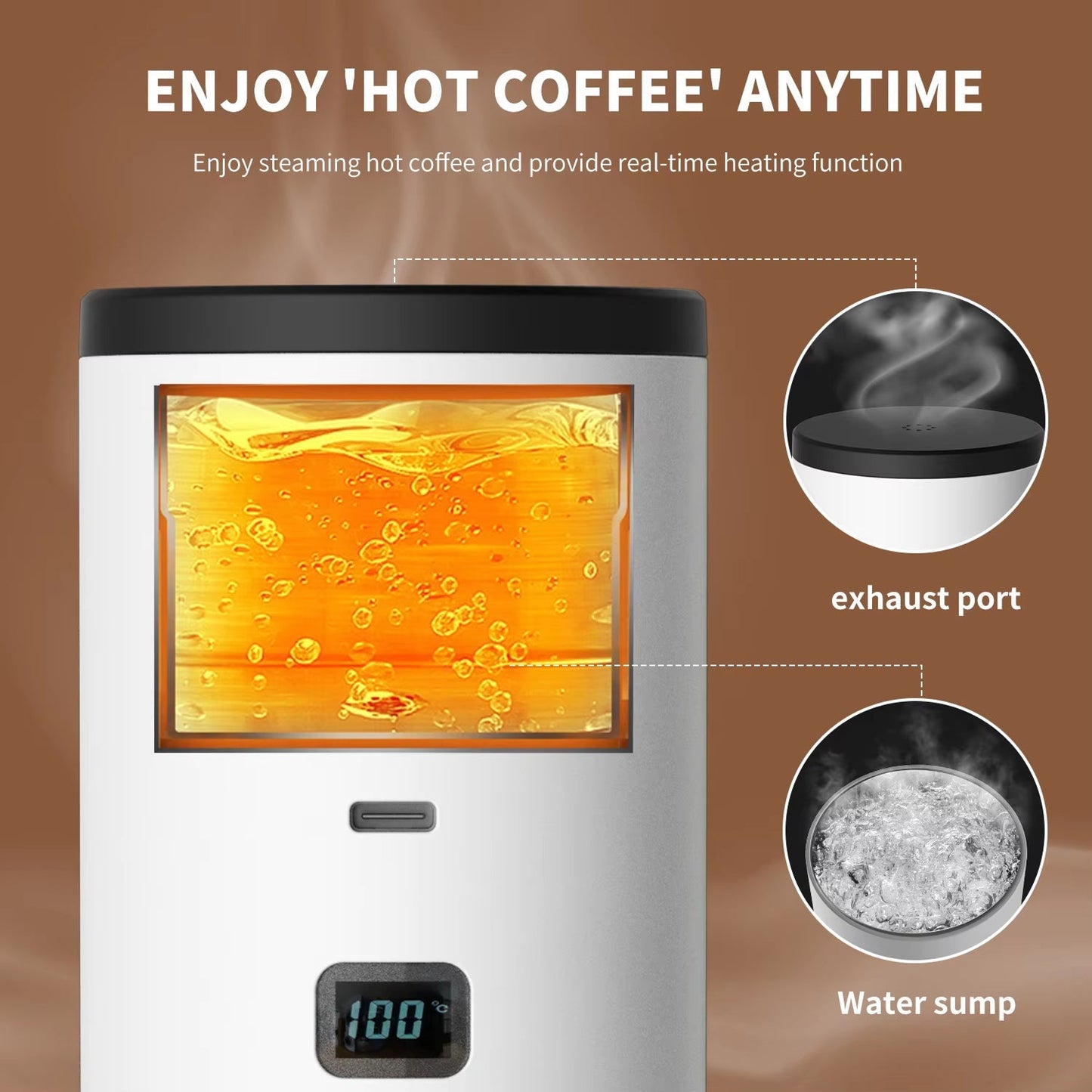 Portable 15-Bar Espresso Machine - Cordless Design for Travel