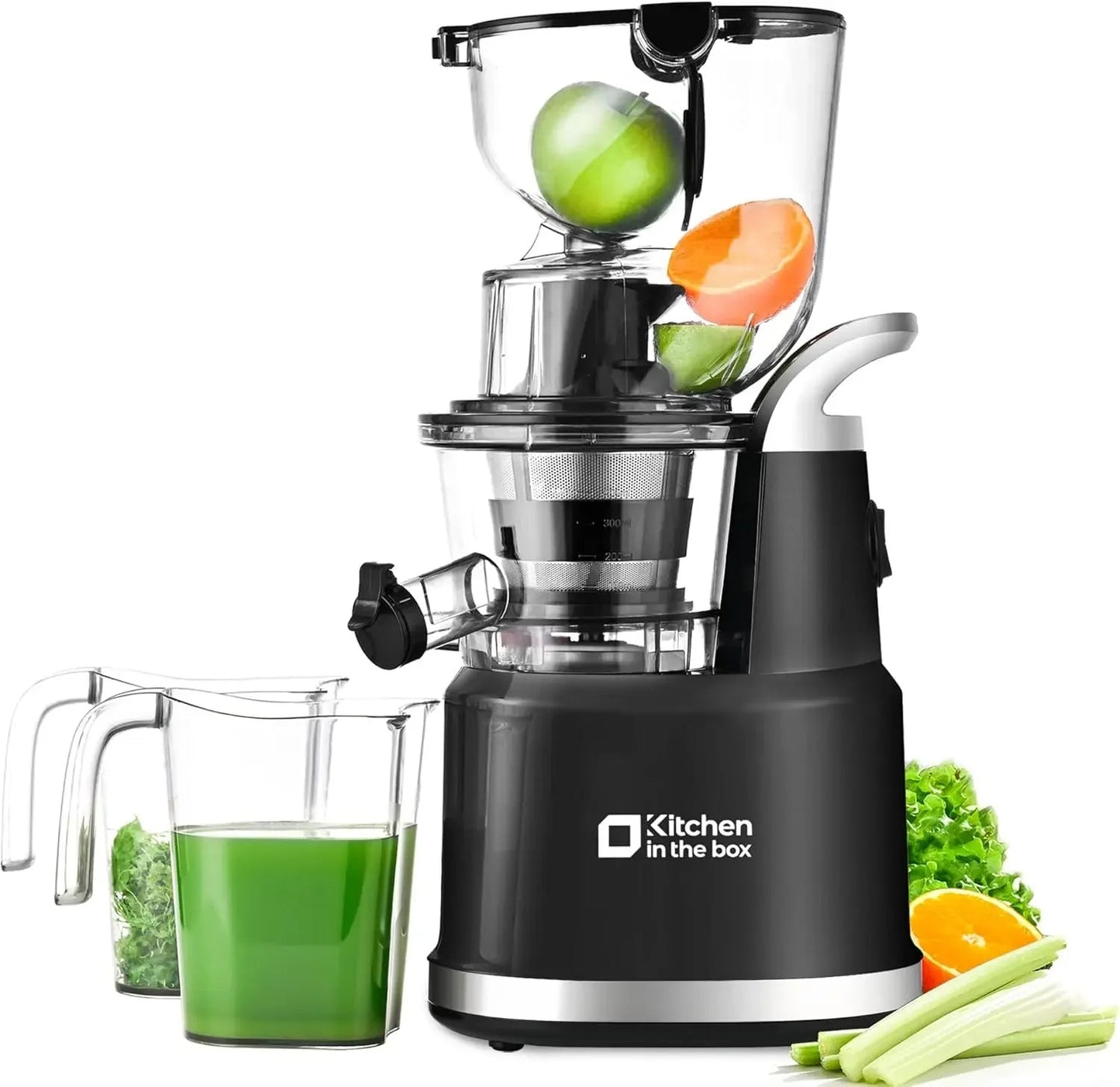 Masticating Juicer with 3.27" Wide Chute – BPA-Free, Low Noise, High Yield