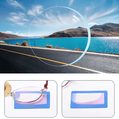 Myopia Glasses with Square Frame, Blue Light Filter, Clear Lenses, Unisex, -4.0 to 0 Diopters