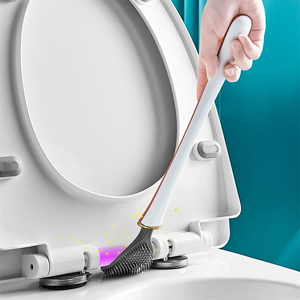 Silicone Toilet Brush with Wall Mount – Quick-Drying Hygienic Tool