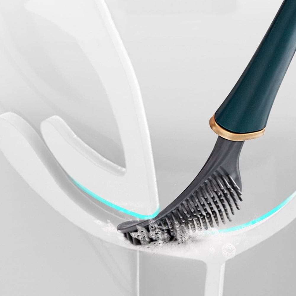 Silicone Toilet Brush with Wall Mount – Quick-Drying Hygienic Tool