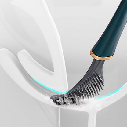 Silicone Toilet Brush with Wall Mount – Quick-Drying Hygienic Tool