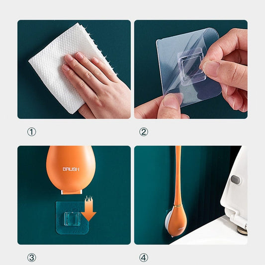 Flexible Silicone Toilet Brush for Contemporary Home Use