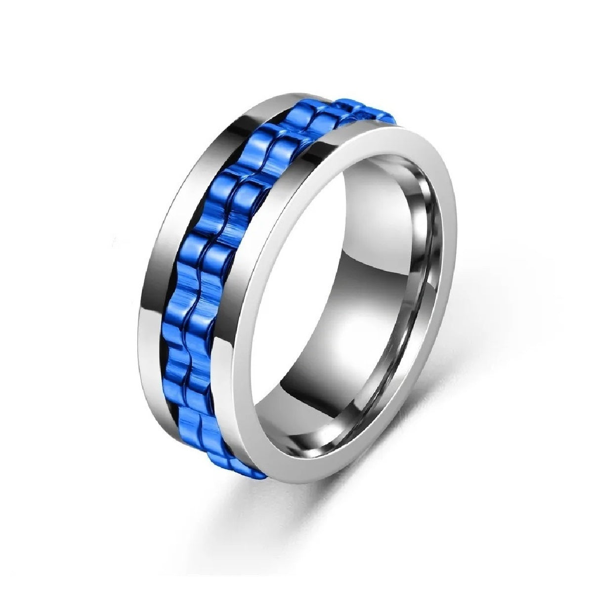 Fidget Spinner Band - Stainless Steel Gear Chain Ring