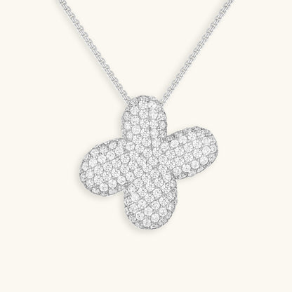 Initial Pendant Necklace with Bubble Diamond Design