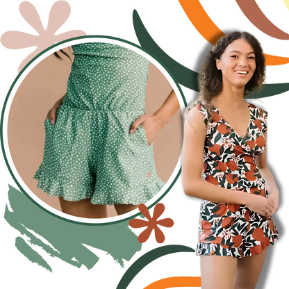 One-Piece Swimsuit with Built-in Bra