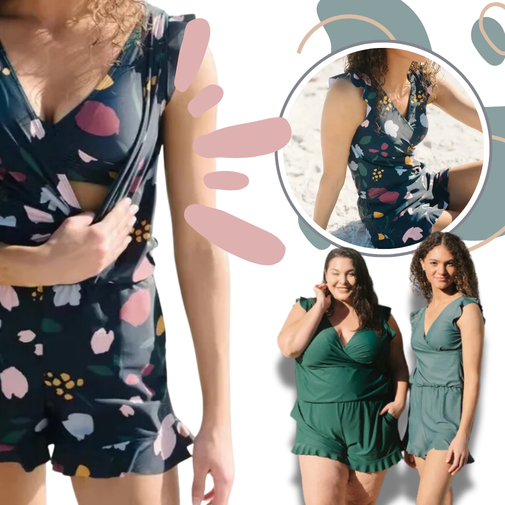 One-Piece Swimsuit with Built-in Bra
