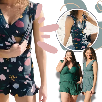 One-Piece Swimsuit with Built-in Bra