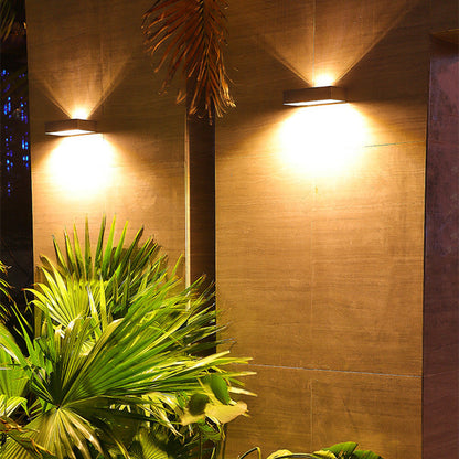 Solar Up-Down Outdoor Wall Light with Automatic Sensor – Energy Efficient – Warm & Cool White