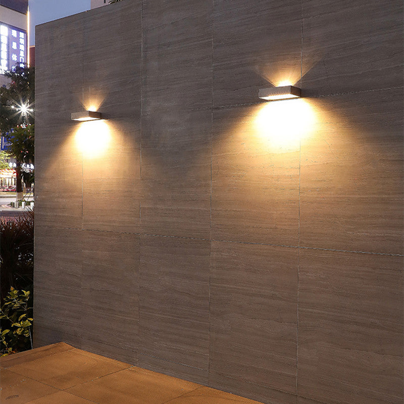 Solar Up-Down Outdoor Wall Light with Automatic Sensor – Energy Efficient – Warm & Cool White