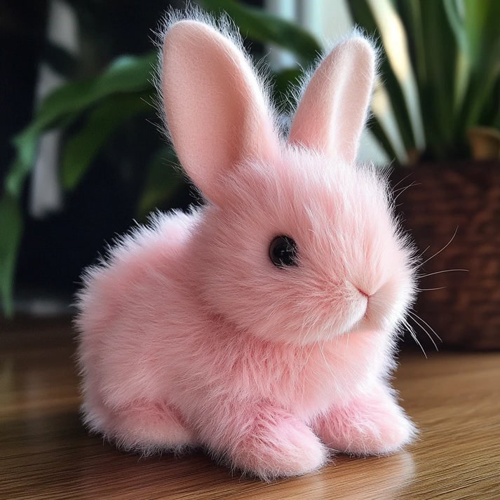 Lifelike Plush Bunny: Soft, Cuddly Rabbit Companion
