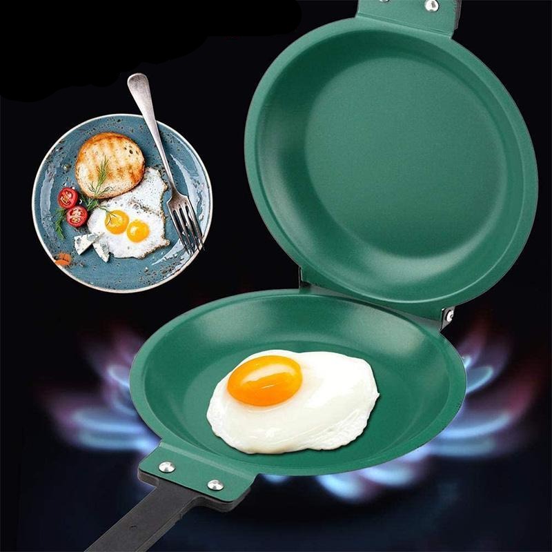 Versatile Double-Sided Frying Pan for Effortless Cooking