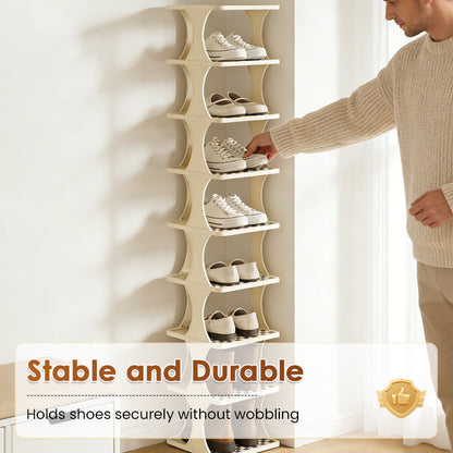 Stackable Vertical Shoe Rack for Instant Clear Floors