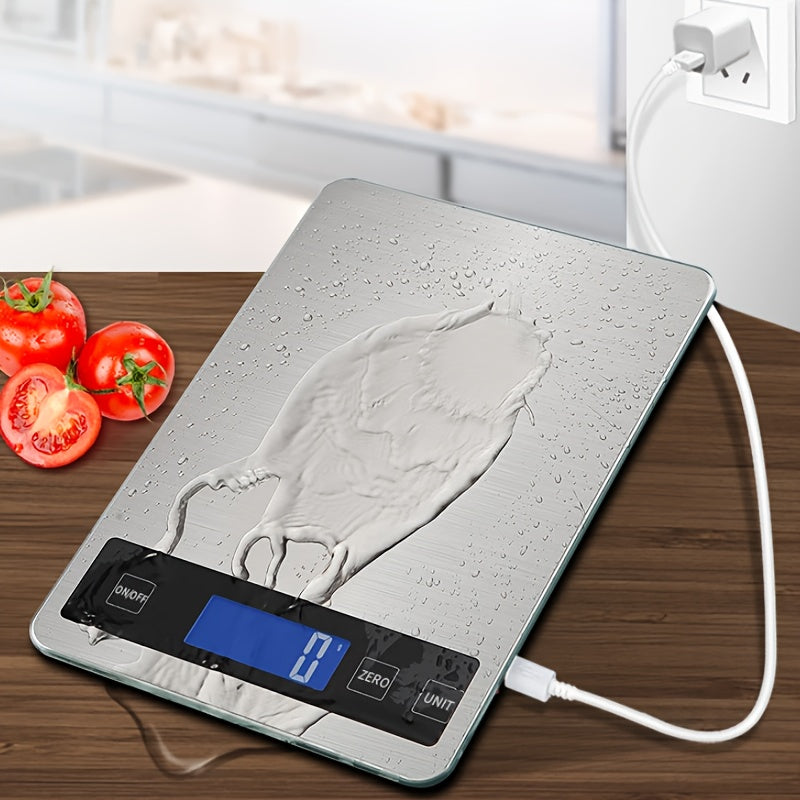 USB Rechargeable Food Weighing Scale – 15kg Precision Kitchen Measure