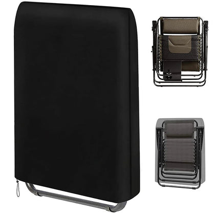 Outdoor Folding Chair Cover | UV-Resistant & Waterproof | 93x82 cm | Black