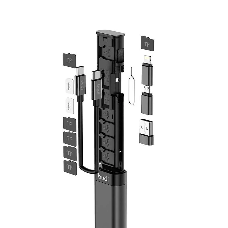 USB Box for Data Storage with Multi-Function Adapter Cable