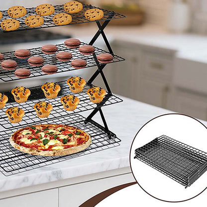 Space-Saving Folding Shelf for Optimal Cooling