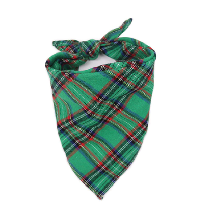 Plaid Dog Bandana in Red and Black for Pets
