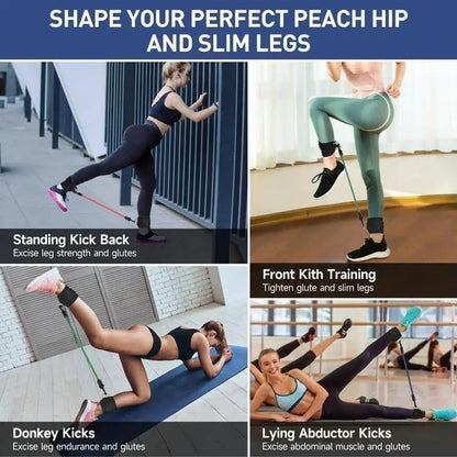 Versatile 5-Pack Ankle Workout Resistance Bands Set