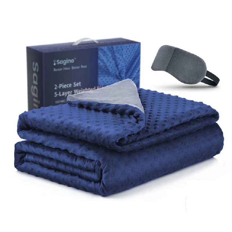 5-Layer Blanket for Bed and Sofa with Weighted Cotton Cover