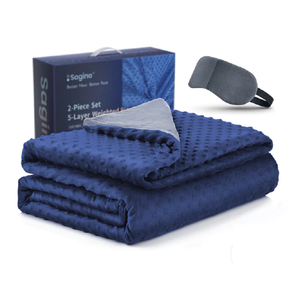 5-Layer Blanket for Bed and Sofa with Weighted Cotton Cover