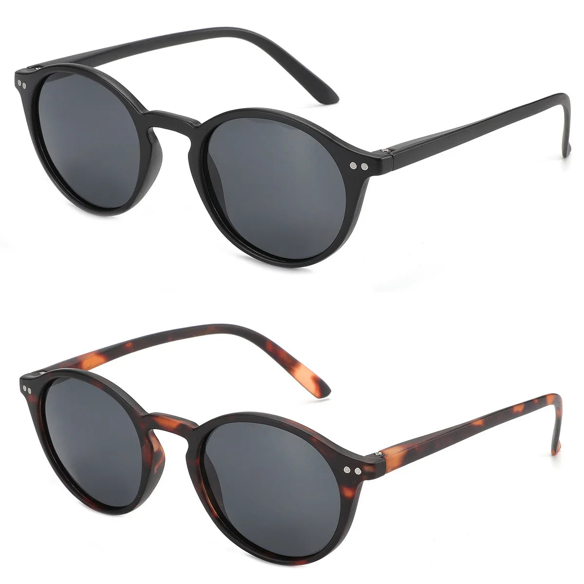 Unisex Round Polarized Sunglasses in Vintage Retro Style