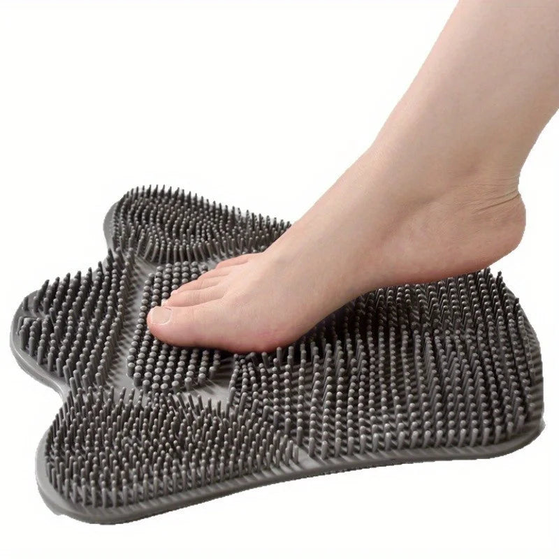Back Brush with Suction Cups | Extra Large Massage and Cleaning Mat | Soft Bristle Bath Brush