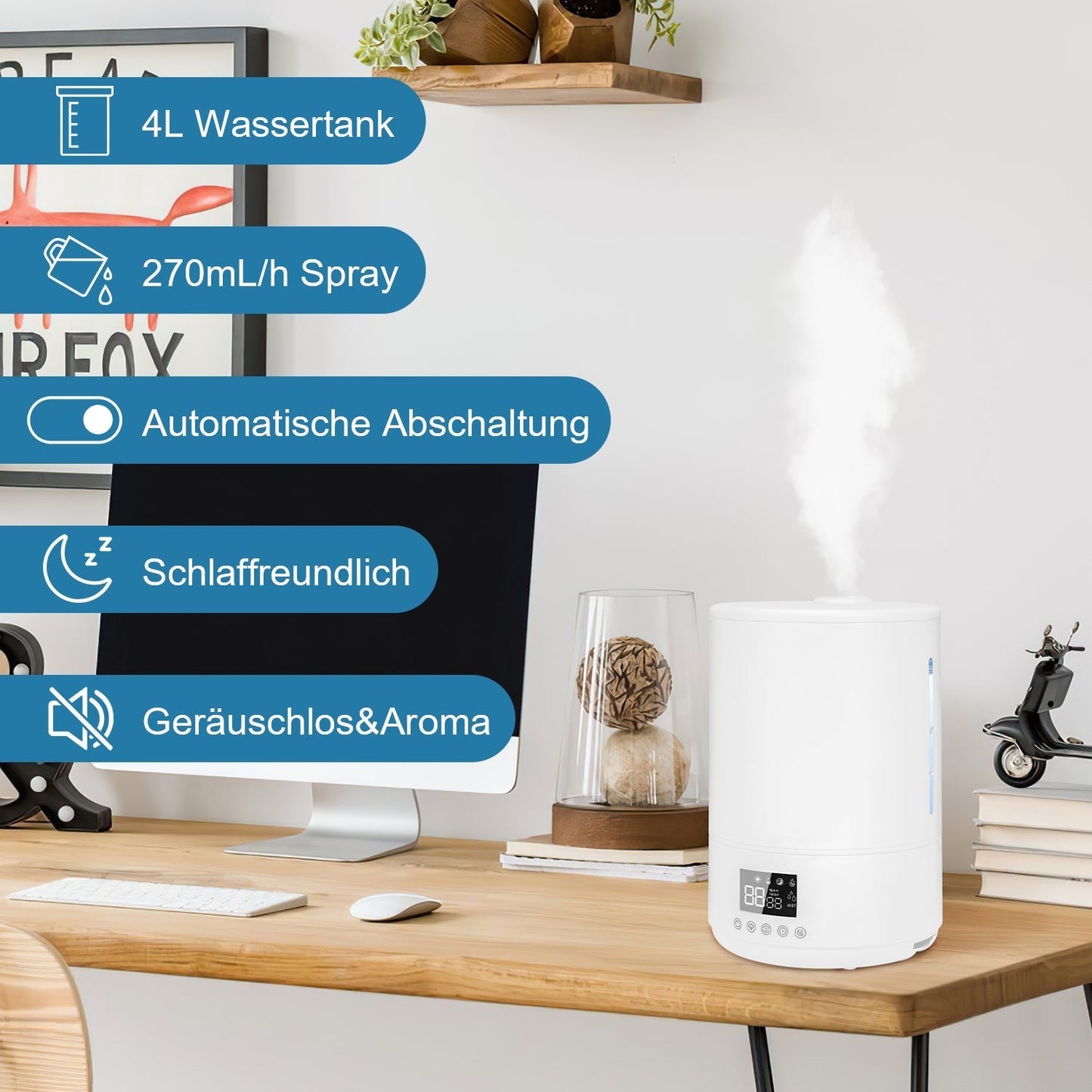 4L Remote-Controlled Humidifier for Peaceful Living