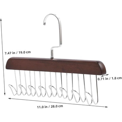 Elegant Multi-Hook Organizer for Belts, Scarves & Ties