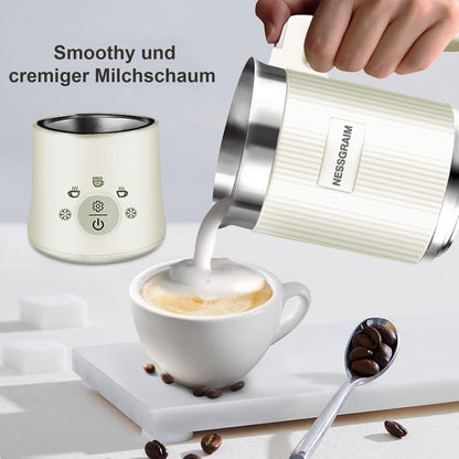 Versatile Electric Milk Frother | 5-in-1 Foam Maker with Dishwasher Safe Parts