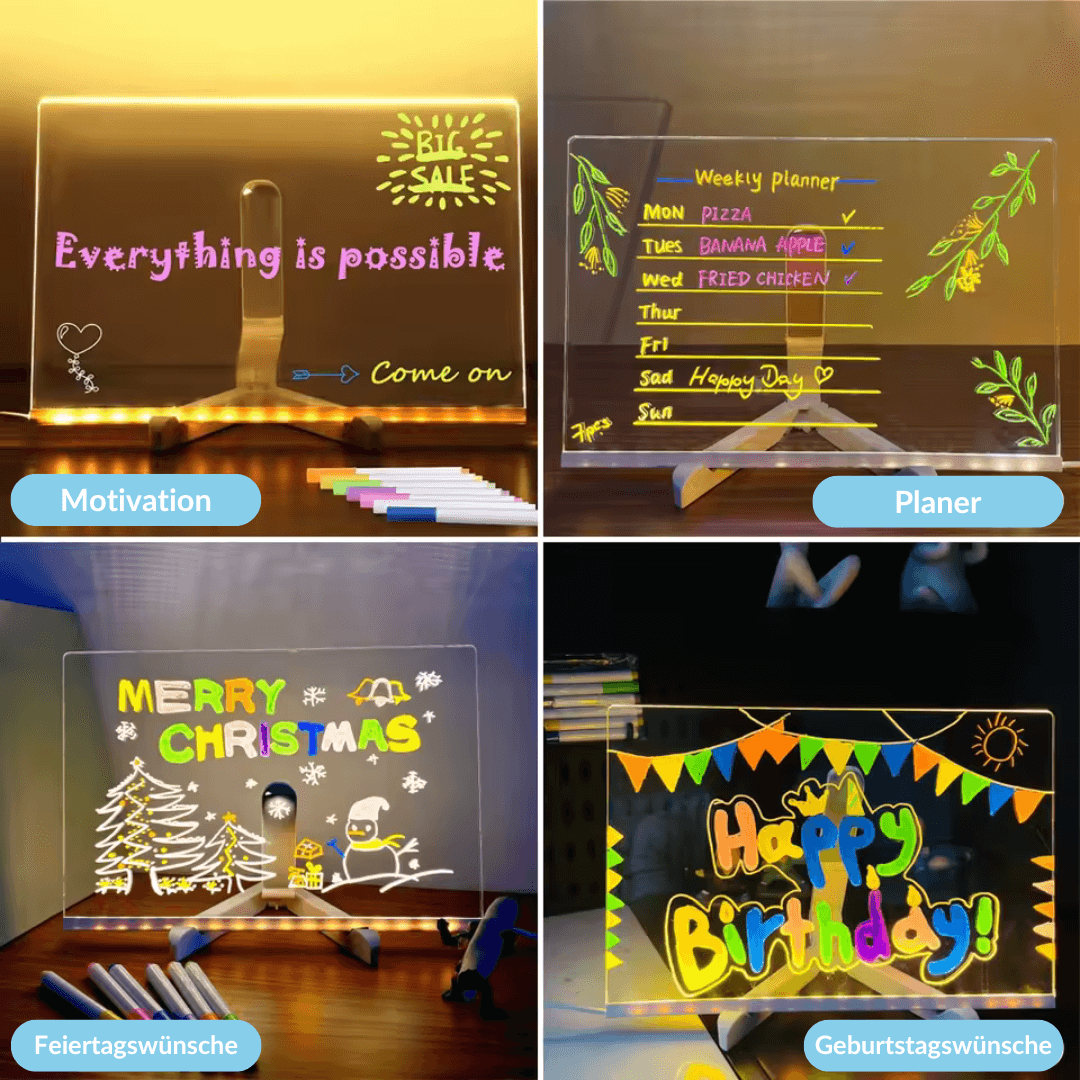 LED Drawing Board for Kids – Reusable Writing Pad with Light Pen