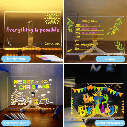 LED Drawing Board for Kids – Reusable Writing Pad with Light Pen