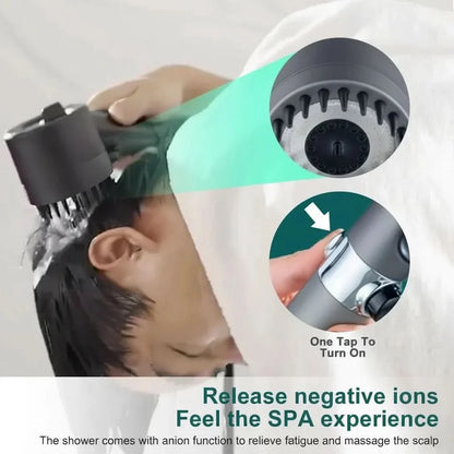 High-Pressure Showerhead with 9-Stage Water Filtration System