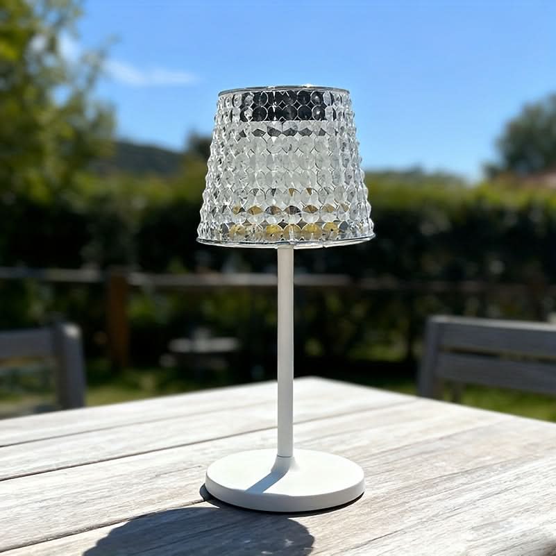 Solar Projection Lamp with Crystal Design