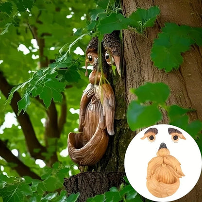 Garden Decoration Birdhouse with Face and Glowing Eyes - Weatherproof