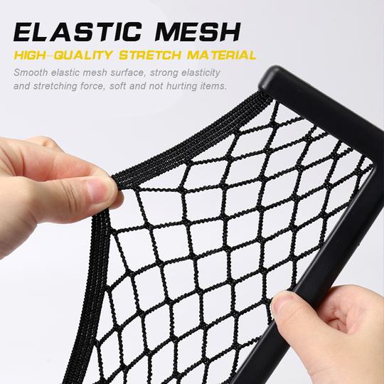 Smart Storage Net with Velcro Closure – ClarityKeeper for Essentials | Stretchy, Clear | Ideal for Car, Office & Home