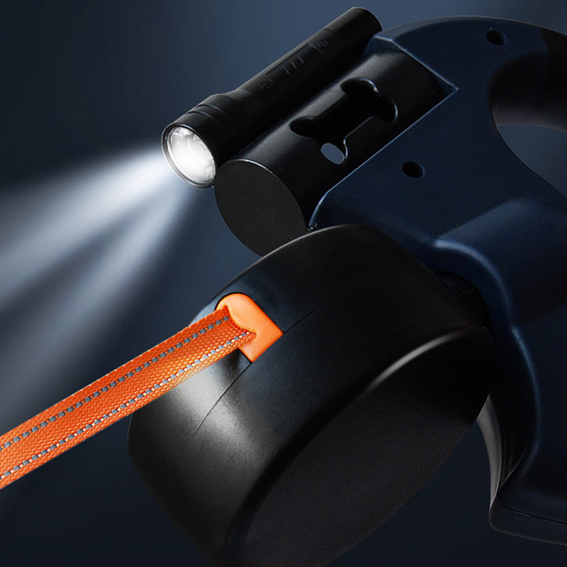 Tangle-Free Control for Safe Night Walks with Your Dog