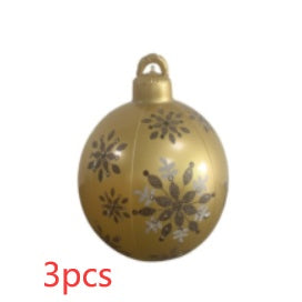 60cm Inflatable Outdoor Christmas Ball – Weatherproof PVC Decoration
