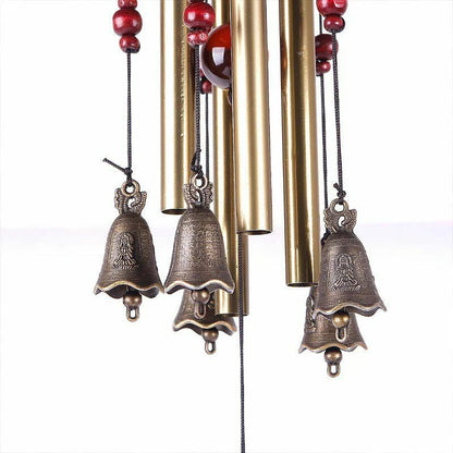 Large Wind Chime with Hollow Metal Tubes & Bells for Garden, Balcony, Patio Decor