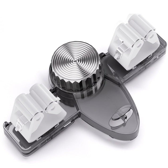 Wall-Mounted Organizer for Mops and Brooms | 4 Holders + 5 Hooks