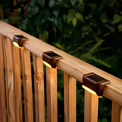 Solar-Powered LED Step Lights for Outdoor Stairs, Garden Paths, and Patios