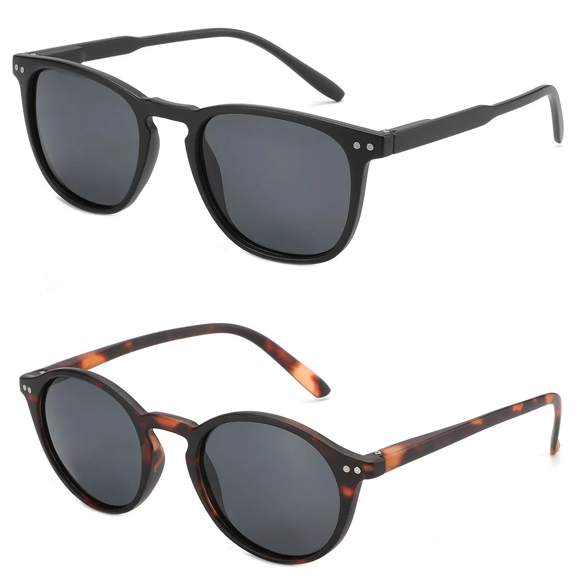 Unisex Round Polarized Sunglasses in Vintage Retro Style