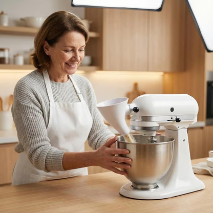 Flour Funnel for Kitchen Mixers | Spill-Free Ingredient Pouring