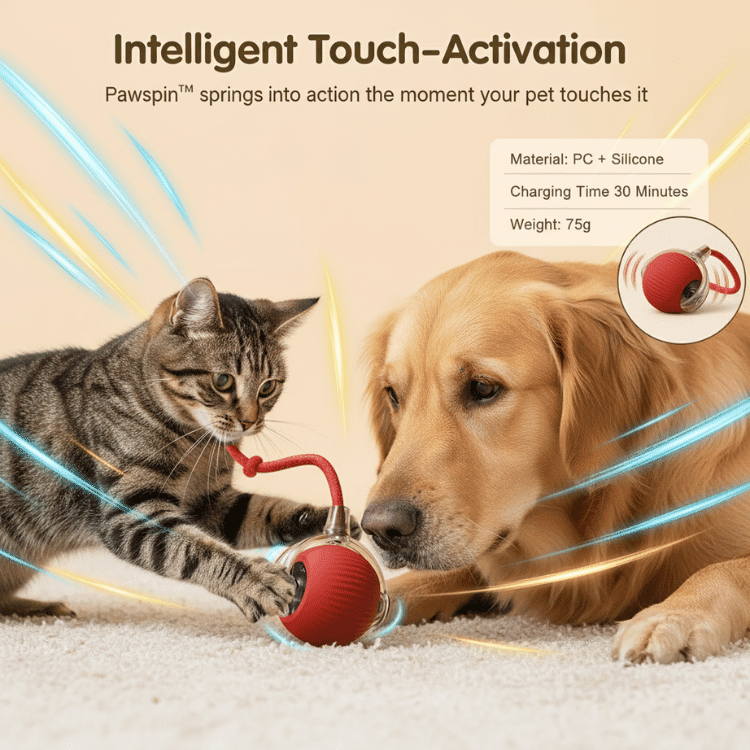 Playful Cat Ball with String | Engaging Indoor Toy for Cats