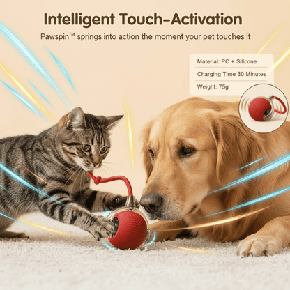 Playful Cat Ball with String | Engaging Indoor Toy for Cats