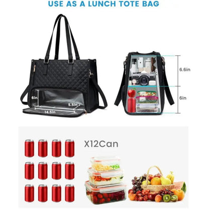 Secure Laptop Carrier with Fresh Meal Storage for All-Day Use