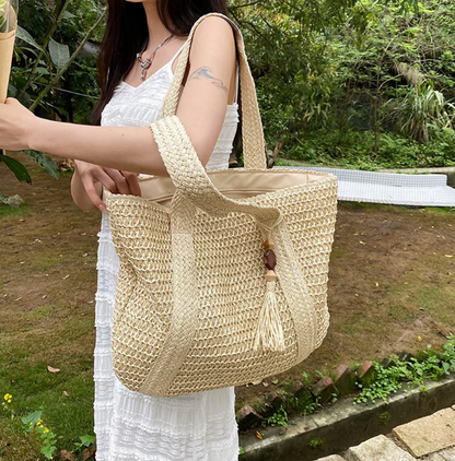 Woven Summer Tote Bag for Stylish Adventures